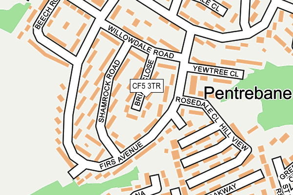 CF5 3TR map - OS OpenMap – Local (Ordnance Survey)