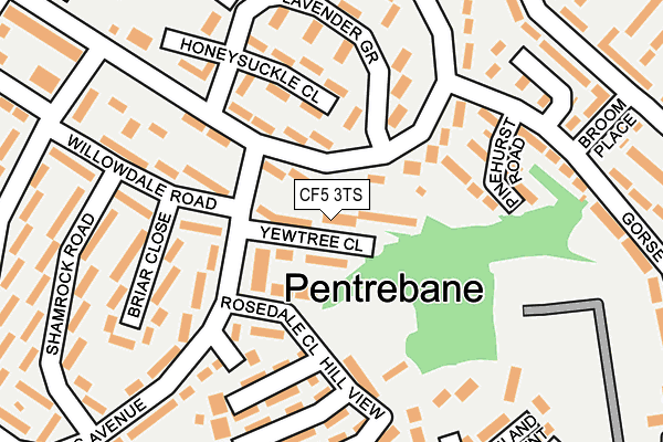 CF5 3TS map - OS OpenMap – Local (Ordnance Survey)