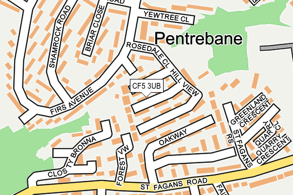 CF5 3UB map - OS OpenMap – Local (Ordnance Survey)