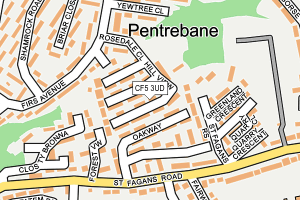 CF5 3UD map - OS OpenMap – Local (Ordnance Survey)