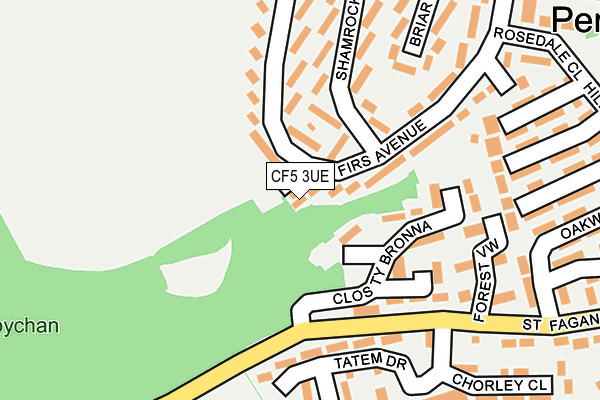 CF5 3UE map - OS OpenMap – Local (Ordnance Survey)