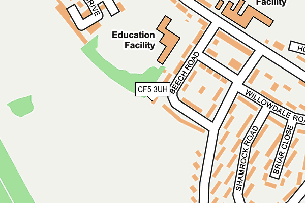 CF5 3UH map - OS OpenMap – Local (Ordnance Survey)