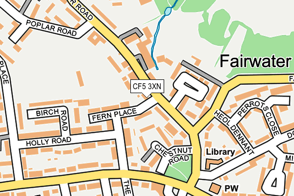CF5 3XN map - OS OpenMap – Local (Ordnance Survey)