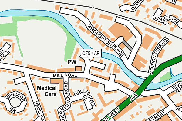 CF5 4AP map - OS OpenMap – Local (Ordnance Survey)