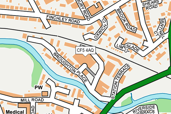 CF5 4AQ map - OS OpenMap – Local (Ordnance Survey)