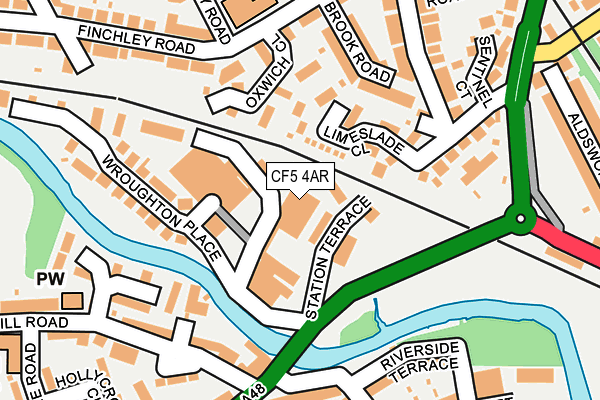 CF5 4AR map - OS OpenMap – Local (Ordnance Survey)