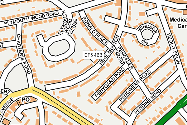 CF5 4BB map - OS OpenMap – Local (Ordnance Survey)