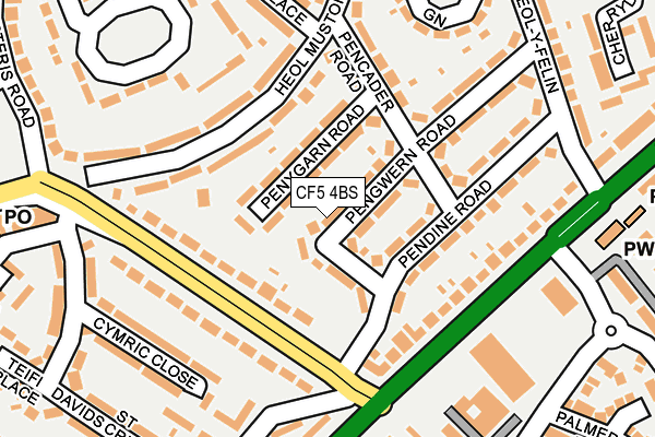 CF5 4BS map - OS OpenMap – Local (Ordnance Survey)