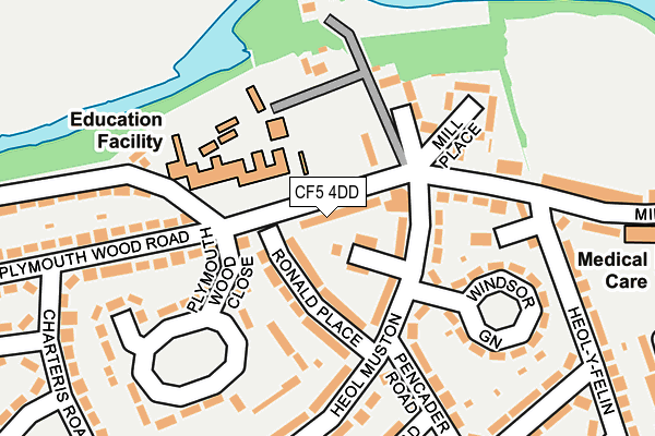 CF5 4DD map - OS OpenMap – Local (Ordnance Survey)