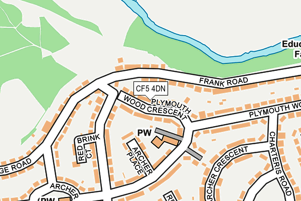 CF5 4DN map - OS OpenMap – Local (Ordnance Survey)