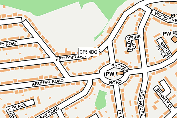 CF5 4DQ map - OS OpenMap – Local (Ordnance Survey)