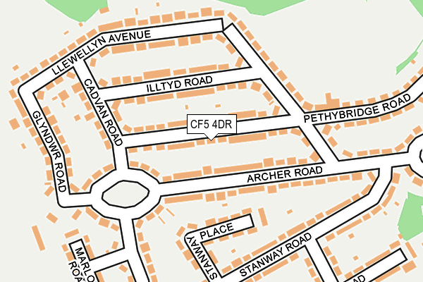 CF5 4DR map - OS OpenMap – Local (Ordnance Survey)