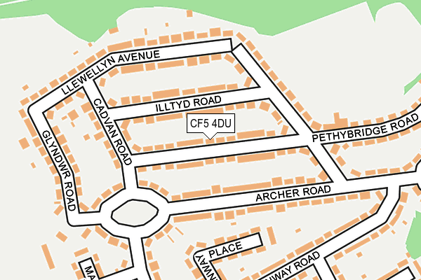 CF5 4DU map - OS OpenMap – Local (Ordnance Survey)