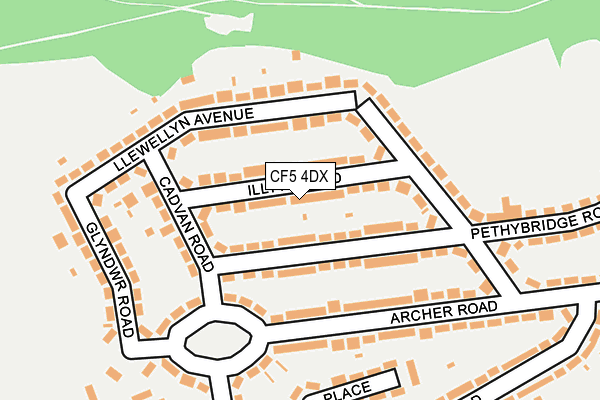 CF5 4DX map - OS OpenMap – Local (Ordnance Survey)