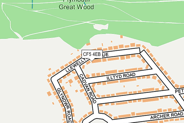 CF5 4EB map - OS OpenMap – Local (Ordnance Survey)