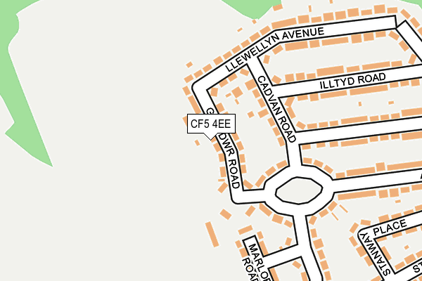 CF5 4EE map - OS OpenMap – Local (Ordnance Survey)