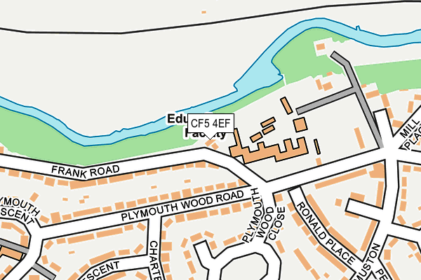 CF5 4EF map - OS OpenMap – Local (Ordnance Survey)