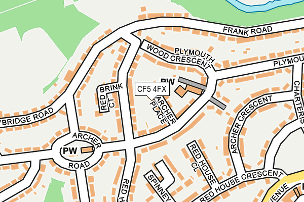 CF5 4FX map - OS OpenMap – Local (Ordnance Survey)