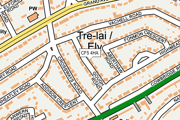 CF5 4HA map - OS OpenMap – Local (Ordnance Survey)