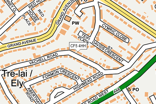 CF5 4HH map - OS OpenMap – Local (Ordnance Survey)