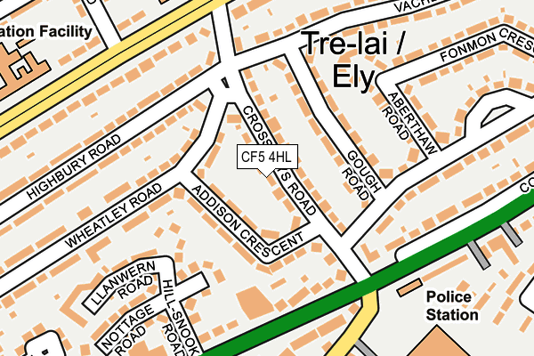 CF5 4HL map - OS OpenMap – Local (Ordnance Survey)