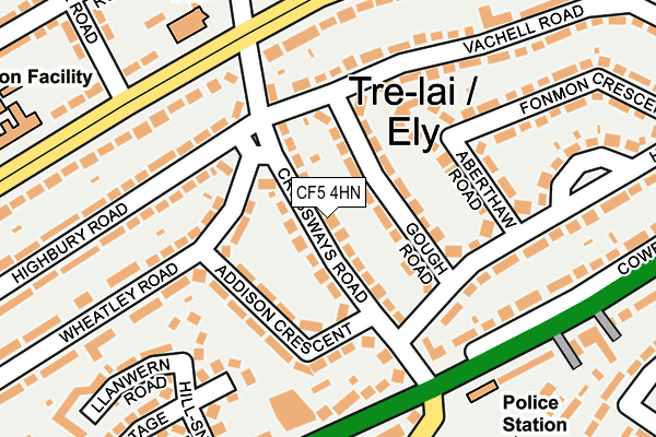 CF5 4HN map - OS OpenMap – Local (Ordnance Survey)