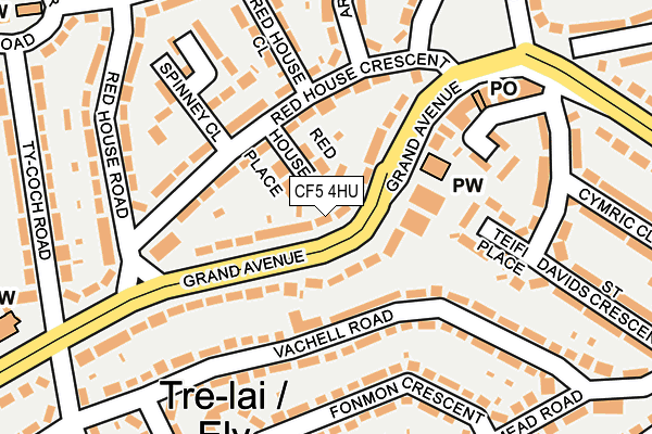 CF5 4HU map - OS OpenMap – Local (Ordnance Survey)