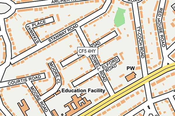 CF5 4HY map - OS OpenMap – Local (Ordnance Survey)