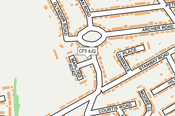 CF5 4JQ map - OS OpenMap – Local (Ordnance Survey)