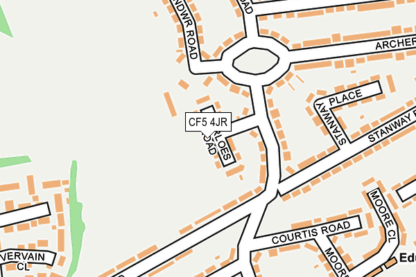 CF5 4JR map - OS OpenMap – Local (Ordnance Survey)