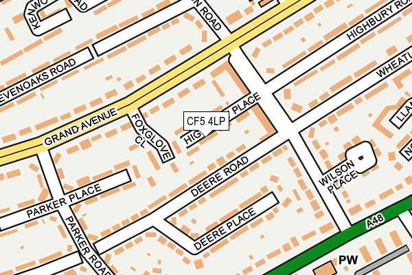 CF5 4LP map - OS OpenMap – Local (Ordnance Survey)