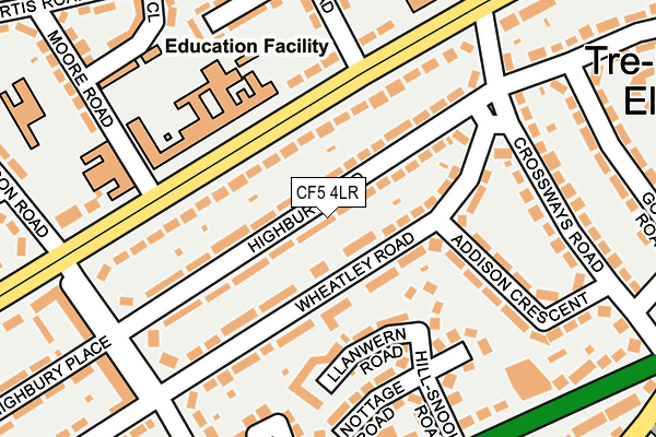 CF5 4LR map - OS OpenMap – Local (Ordnance Survey)