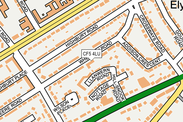 CF5 4LU map - OS OpenMap – Local (Ordnance Survey)