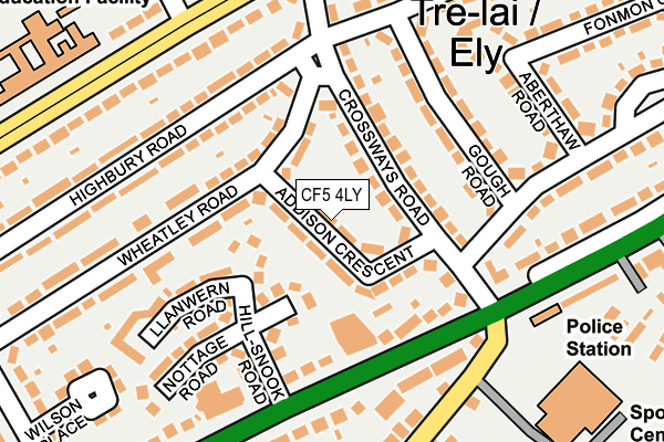 CF5 4LY map - OS OpenMap – Local (Ordnance Survey)