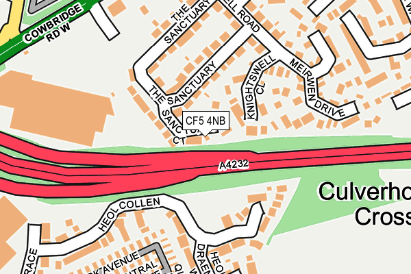 CF5 4NB map - OS OpenMap – Local (Ordnance Survey)