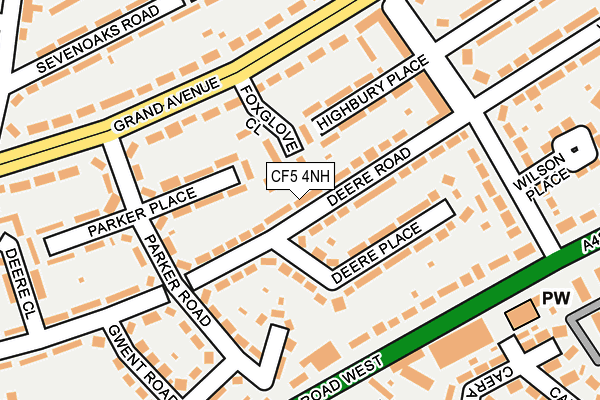 CF5 4NH map - OS OpenMap – Local (Ordnance Survey)