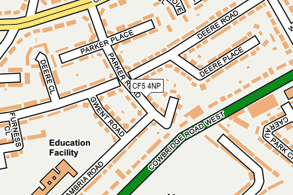 CF5 4NP map - OS OpenMap – Local (Ordnance Survey)