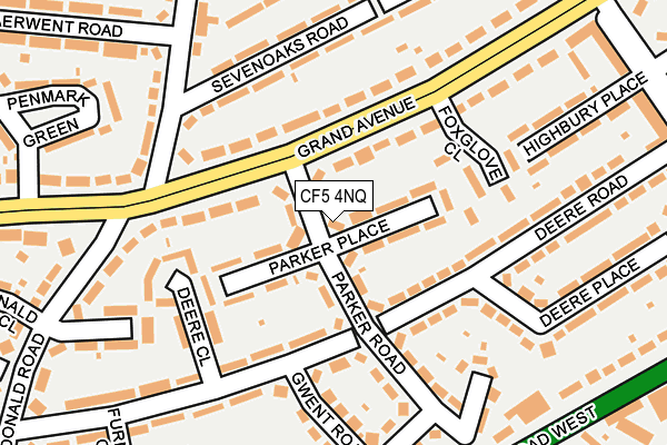 CF5 4NQ map - OS OpenMap – Local (Ordnance Survey)