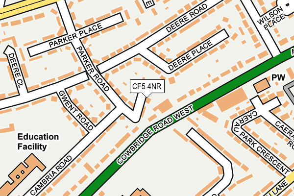 CF5 4NR map - OS OpenMap – Local (Ordnance Survey)