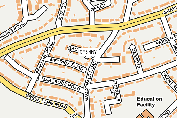 CF5 4NY map - OS OpenMap – Local (Ordnance Survey)