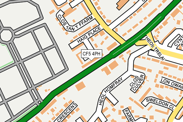 CF5 4PH map - OS OpenMap – Local (Ordnance Survey)