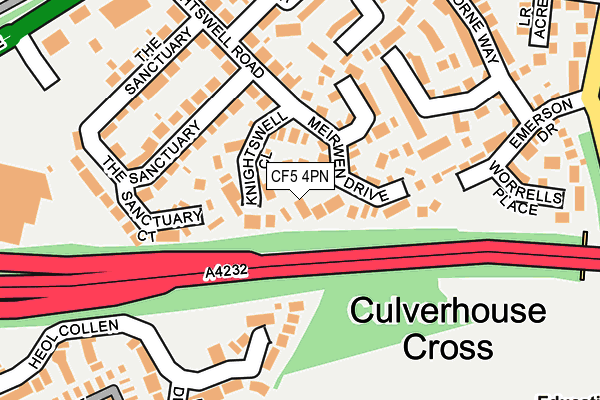 CF5 4PN map - OS OpenMap – Local (Ordnance Survey)