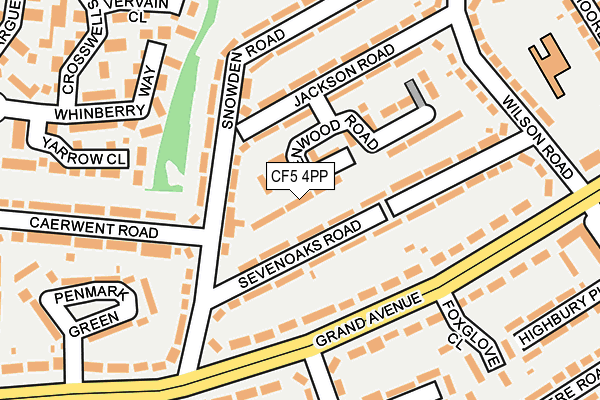 CF5 4PP map - OS OpenMap – Local (Ordnance Survey)