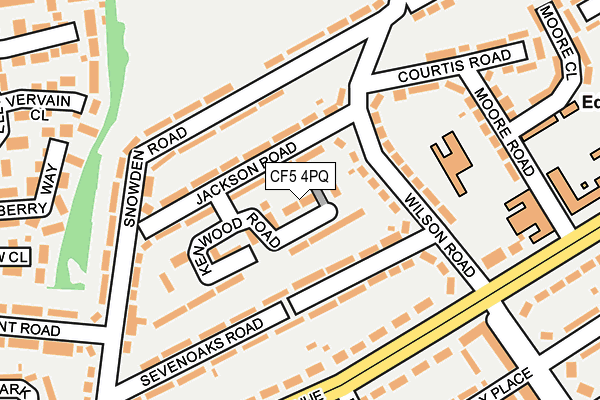 CF5 4PQ map - OS OpenMap – Local (Ordnance Survey)