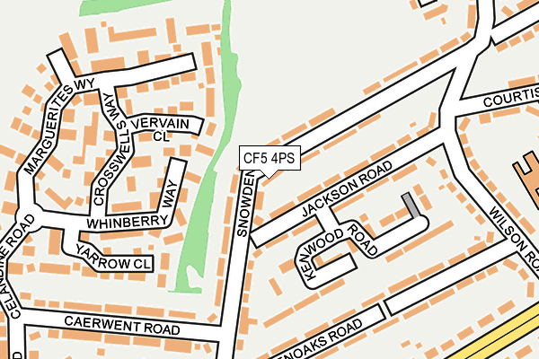 CF5 4PS map - OS OpenMap – Local (Ordnance Survey)
