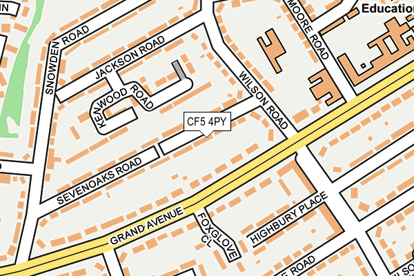 CF5 4PY map - OS OpenMap – Local (Ordnance Survey)