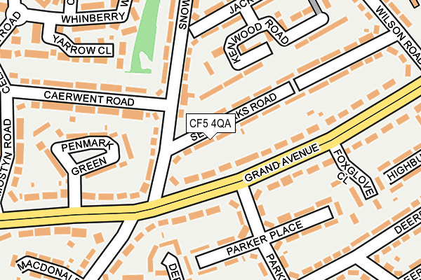 CF5 4QA map - OS OpenMap – Local (Ordnance Survey)