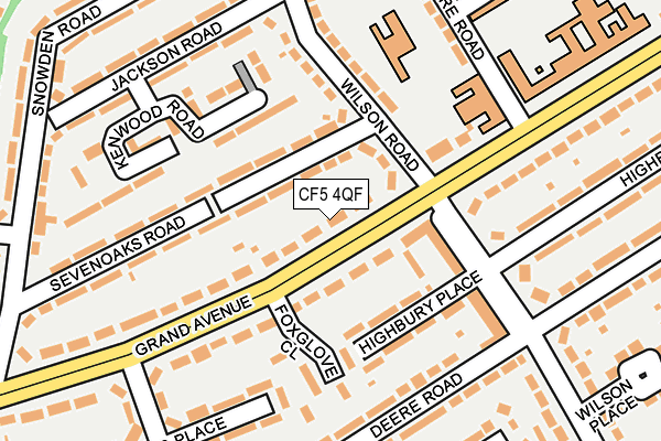 CF5 4QF map - OS OpenMap – Local (Ordnance Survey)