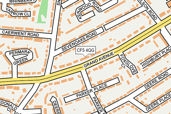 CF5 4QG map - OS OpenMap – Local (Ordnance Survey)