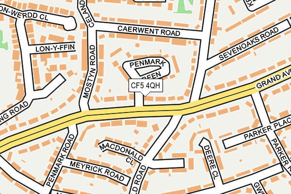CF5 4QH map - OS OpenMap – Local (Ordnance Survey)